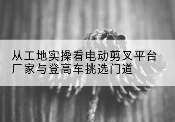 垫江电动剪叉升降平台厂家-从工地实操看电动剪叉平台厂家与登高车挑选门道